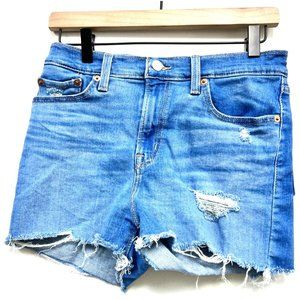 Levi's Womens Blue Denim Cut-Off Shorts - Size L